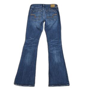 American Eagle Kick Boot Jeans 0 Classic Mid Rise Bootcut Denim Medium Wash